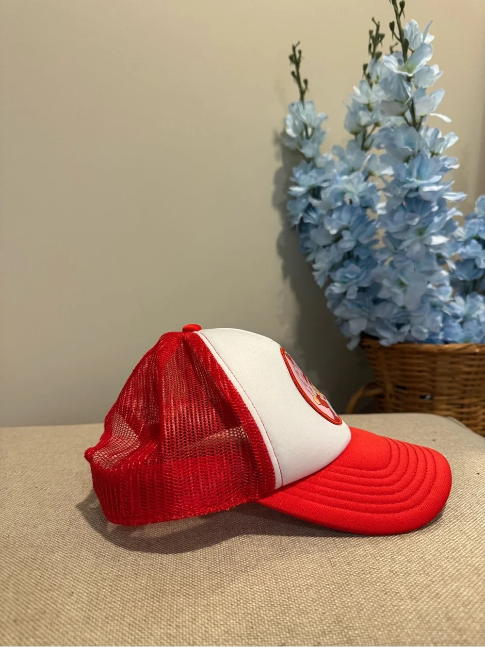 Red & White Strawberry Shortcake Patch Trucker Cap Hat